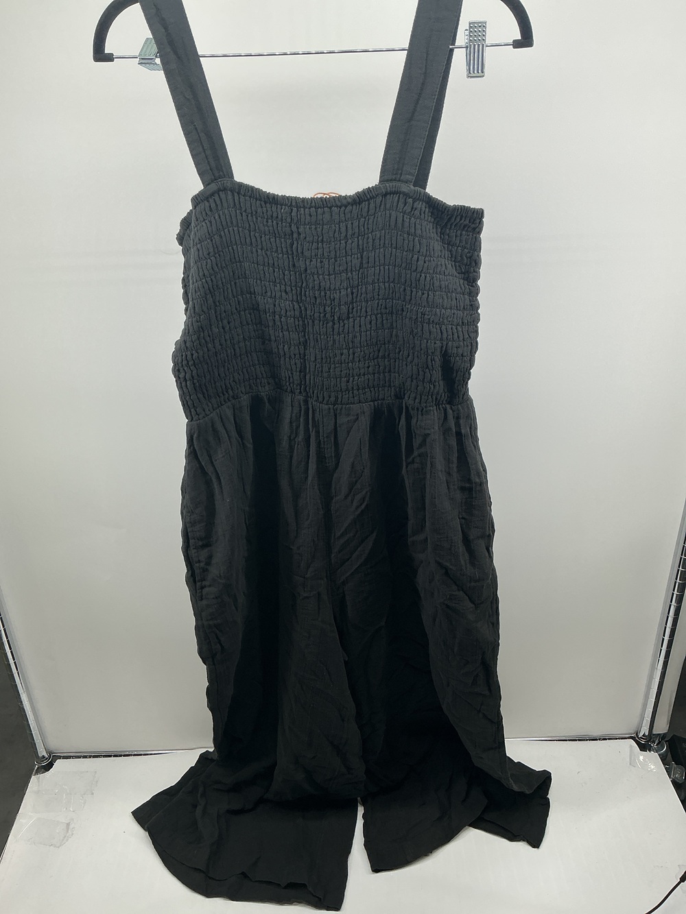 100% Organic Cotton Gauze Smocked Wide Leg Jumpsuit